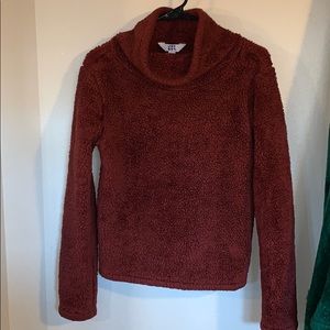 Fuzzy Turtleneck Sweater